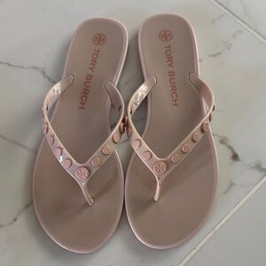 SOLD Tory Burch Studded Jelly Blush Sandals Size 9